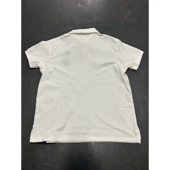 Polo Ralph Lauren Cream Custom Fit Big Navy Blue Pony Polo Men's Medium RLPC 44 - Picture 5 of 5